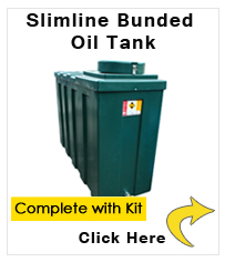 Slimline Bunded Oil Tank 1000 Litre Bottom Outlet - 200 gallons 