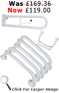 Grab Rail Kit For Low Level Doc M Pack In White  