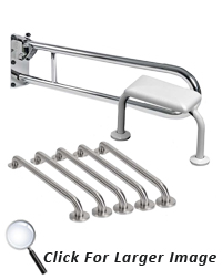 Grab Rail Pack Polished Stainless Steel Low Level 