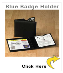 Black Blue Badge Holder