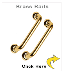 Brass Grab Rail 600mm Set X 2 