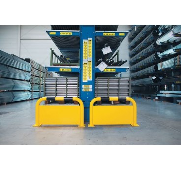 Collision protection barrier with board, 600/1000 mm
