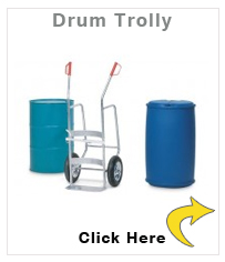 Drum Trolley FKZ, Rubber Tyres, Galvanised