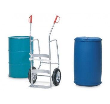 Drum Trolley FKZ, Rubber Tyres, Galvanised