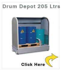 Drum depot ECO D3 for 3 drums each holding 205 litres