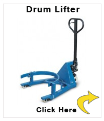 Trolley for lifting 205 litre drums, manufactured from powder coated steel
