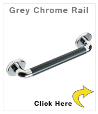 Grey Chrome Grab Rail 385mm