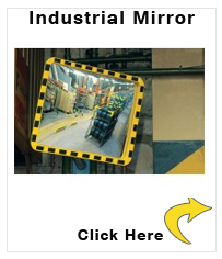 INDUSTRIAL MIRROR G 3, MANUFACTURED FROM PERSPEX, BLACK/YELLOW FRAME, 800 x 1000 mm