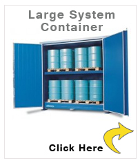 System container 2 K 414.ISO, thermally insulated, with wing doors and heating, for 6 IBCs