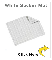 White Dome Sucker Bath Mat