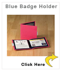 Blue badge holder pink 