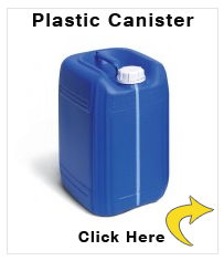 Plastic canister in polyethylene (PE), anti-static, 20 litre volume, blue