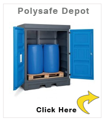 PolySafe Depot Type D for 2 drums of 200 liters, plastic