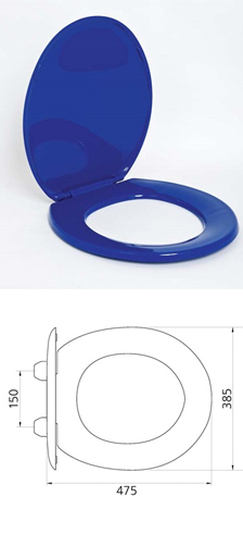 Blue Toilet Seat With Lid