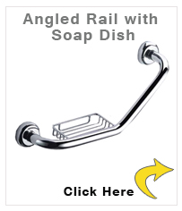 Angled Grab Rail With Soap Dish 