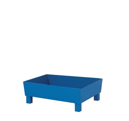 Sump pallet Basic K, painted steel, with feet, without grid, for 1x60 litre drum, 60 litre capacity