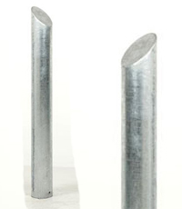 Ellipsis Galvanised Steel Bollard 114