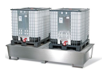 Sump pallet TCI-2F, stainless steel, with grid 