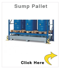 Sump pallet Basic TC-3F, galvanized steel, for use with 3300mm width shelves, height 420mm