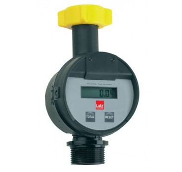 Throughflow meter for drum and container pumps