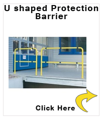 U-shaped protection barrier, SB L3, painted, yellow