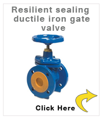 Resilient sealing ductile iron gate valve, type Mega 301
