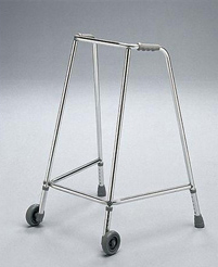 Small Narrow Wheeled Adjustable Height Walking Aid 