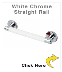Straight Chrome White Rail
